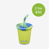 10oz Kid's Sippy Cup with Straw - Lime Green - 2 for $30