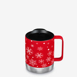 12oz Camp Mug with snow flakes graphic