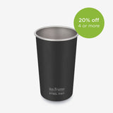 16oz Steel Pint Cup - black color - 20% off 4 or more