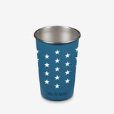 16oz Steel Pint - blue with white stars