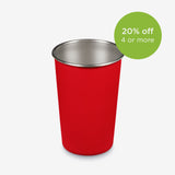 16oz Steel Pint Cup - red color - 20% off 4 or more