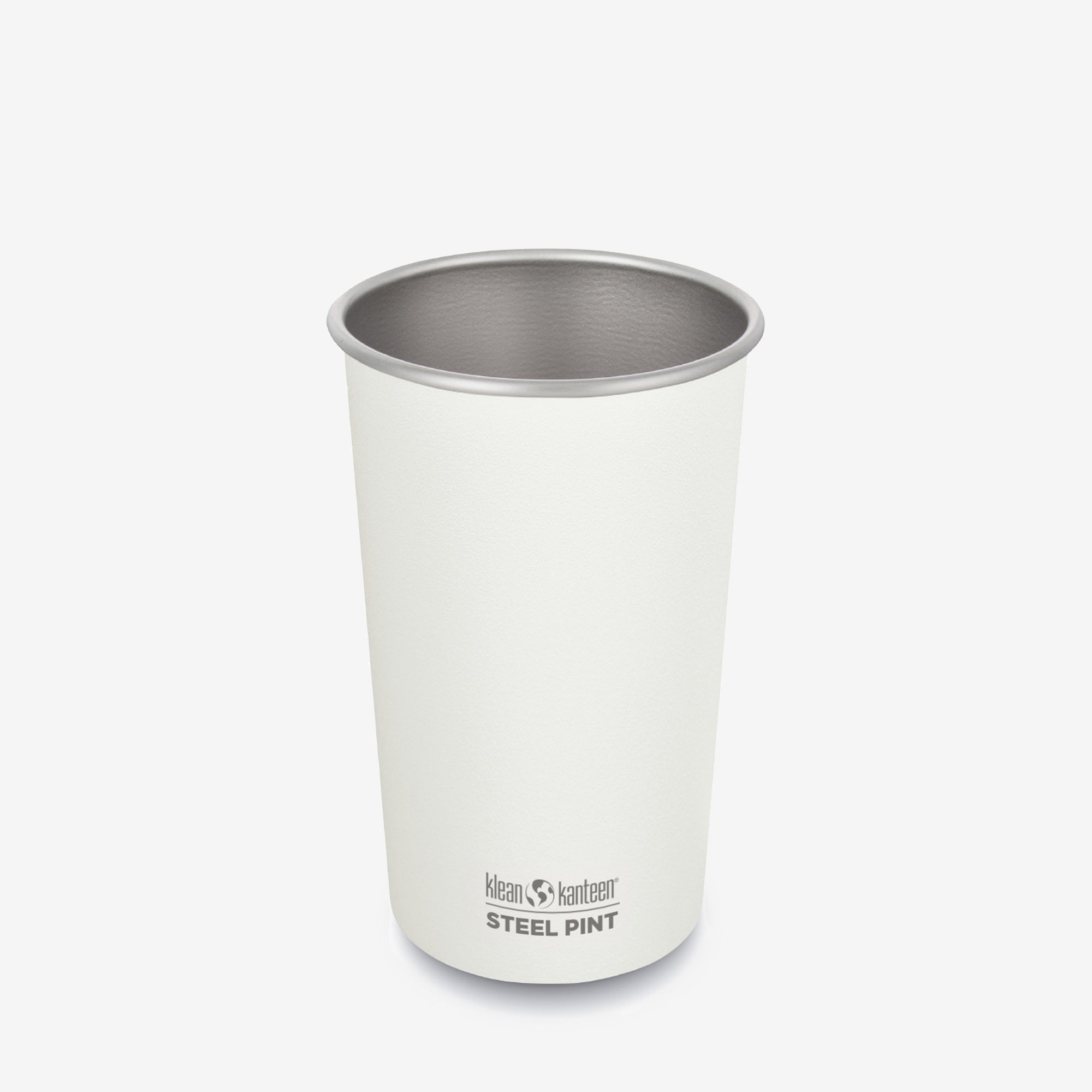 16oz Steel Pint Cup - White