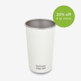 16oz Steel Pint Cup - white color - 20% off 4 or more