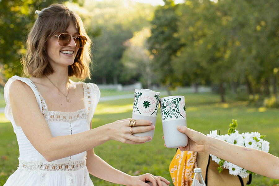 Limited Edition 'Happy Trails' 16oz Rise Tumbler by Anna Vaus Limited Edition 'Happy Trails' 16oz Rise Tumbler by Anna Vaus