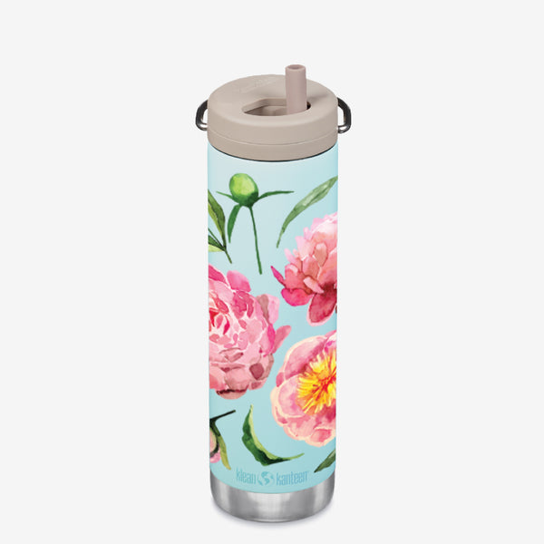 Floral design water bottle - watercolors