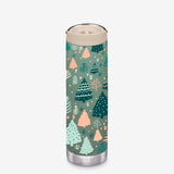 20oz Tumbler with winter pines graphic (back side)