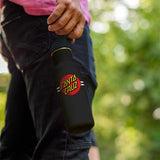 Person holding a black Santa Cruz water bottle