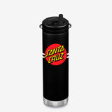 20oz Water Bottle with Santa Cruz logo graphic