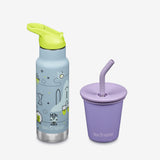 Kid's Sippy Cup and Water Bottle Set - Space Case + Purple