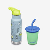 Kid's Sippy Cup and Water Bottle Set - Space Case + Green