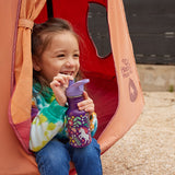 Girl in hammock with sport bottle