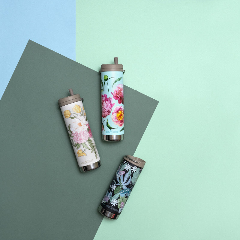 Limited Edition 20oz TKWide Insulated Water Bottle with Twist Cap - Flowers