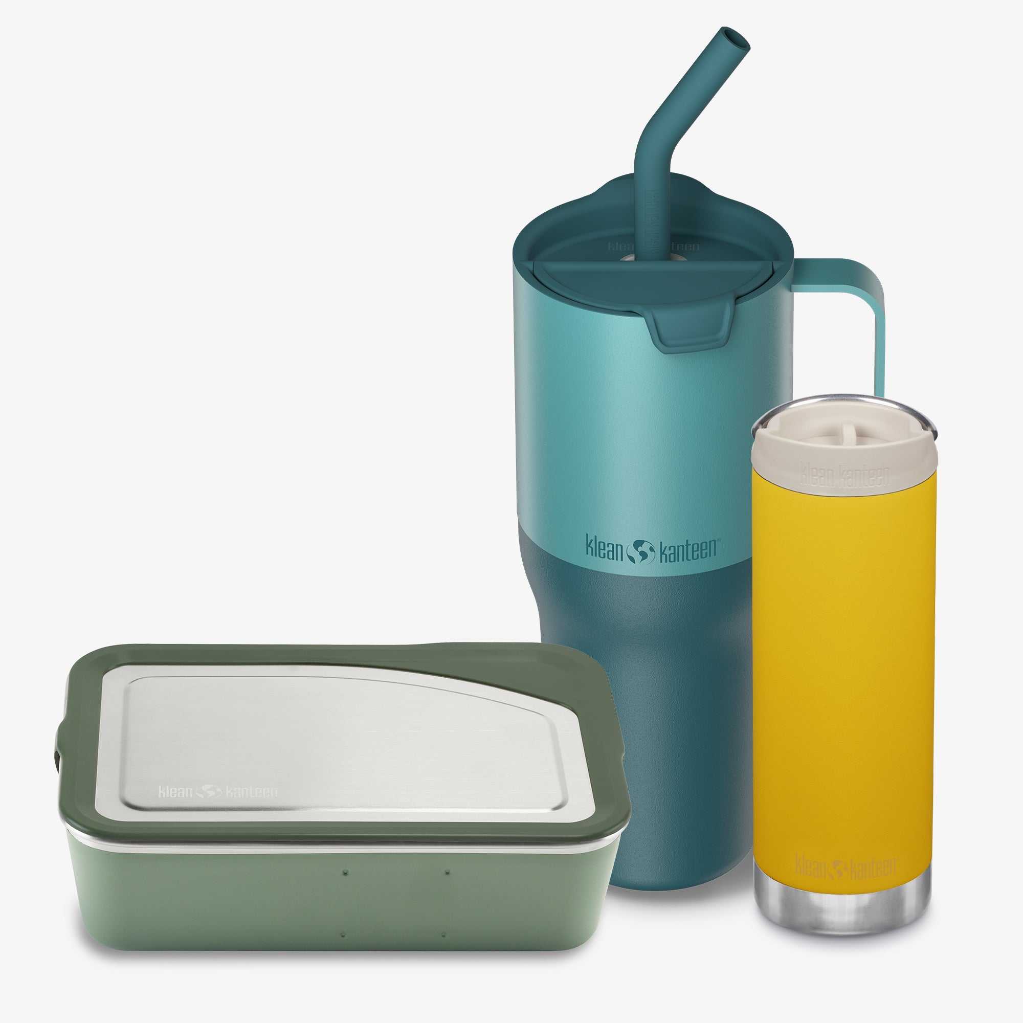 Two Klean Kanteen products on a white background
