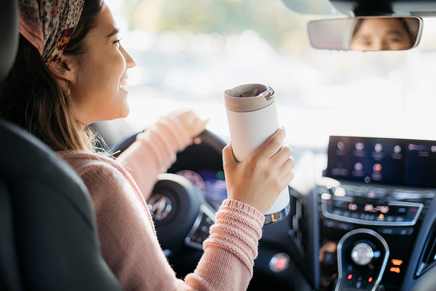 Coffee on the go in Klean Tumbler