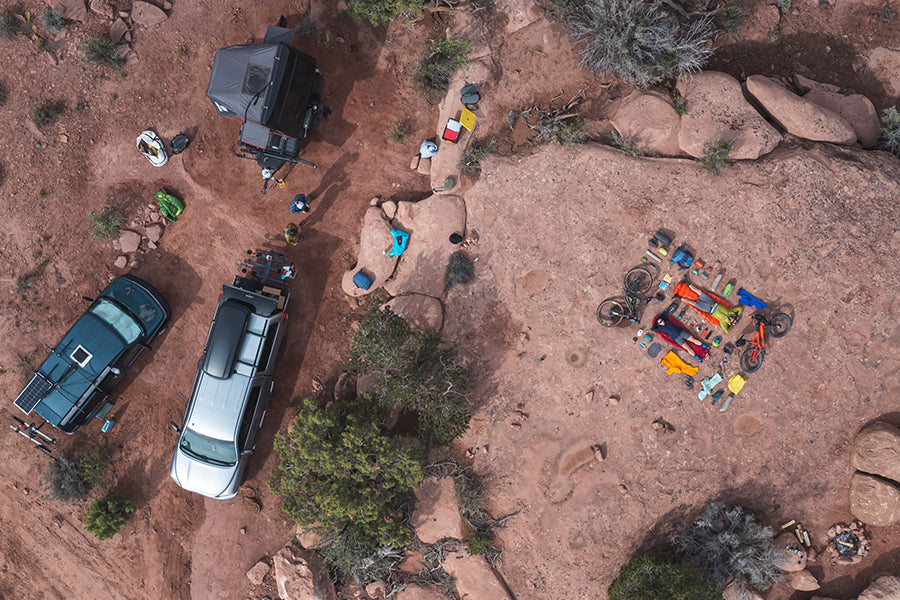 Wide Mouth Water Bottle - Camping Ariel Photo