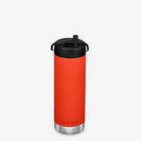 16 oz Water Bottle with Straw Lid - Orange