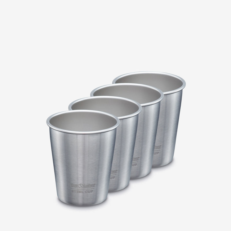10 oz Steel Cup 4-Pack - Brushed