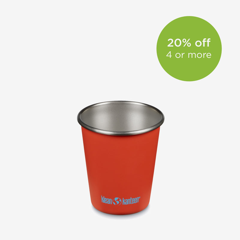 10oz Steel Cup - Tiger Lily orange color - 20% off 4 or more