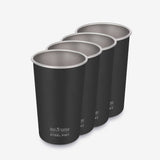 16oz Steel Pint 4-Pack - Black