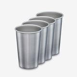 16oz Steel Pint 4-Pack - Brushed