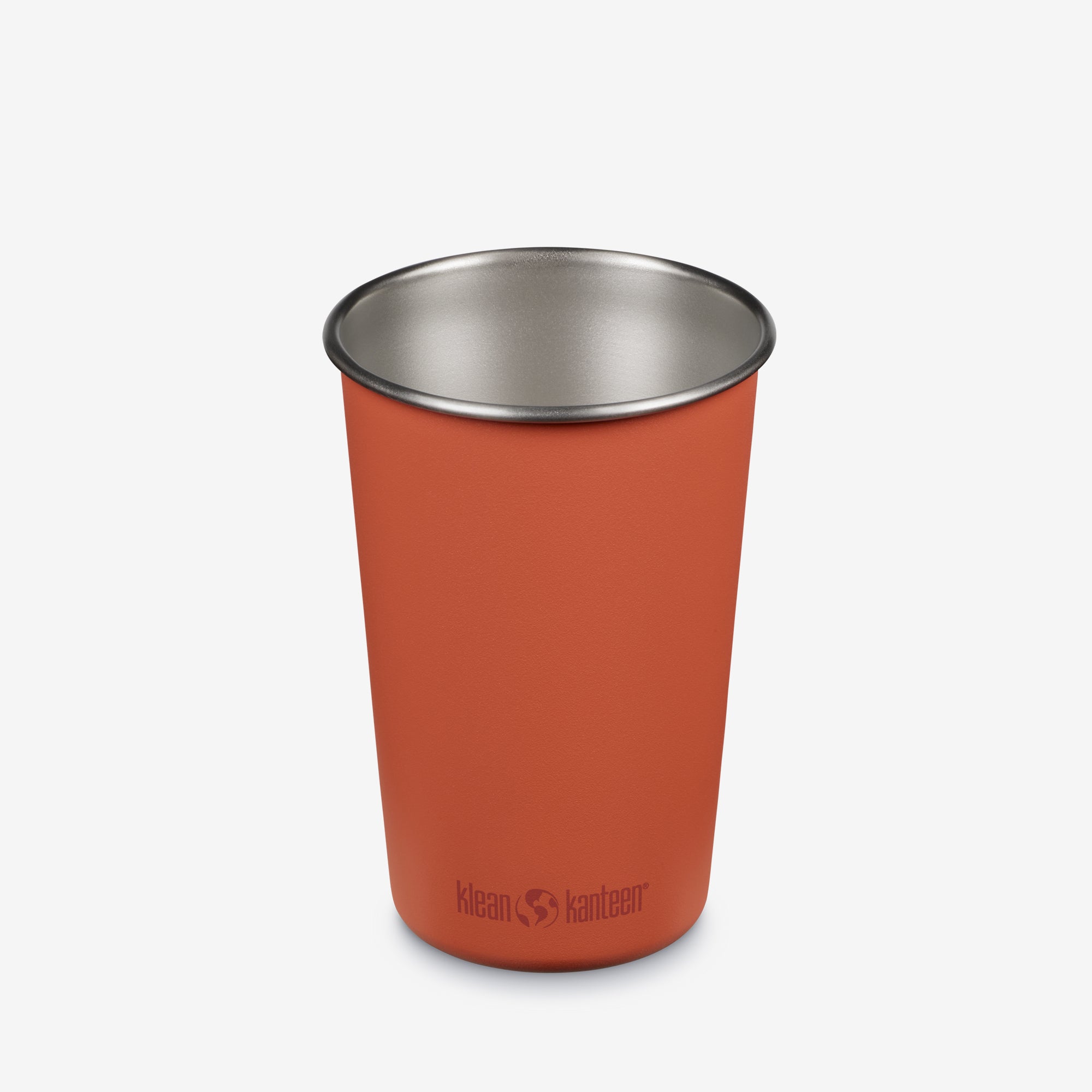 16oz Steel Pint Cup - Autumn Glaze red