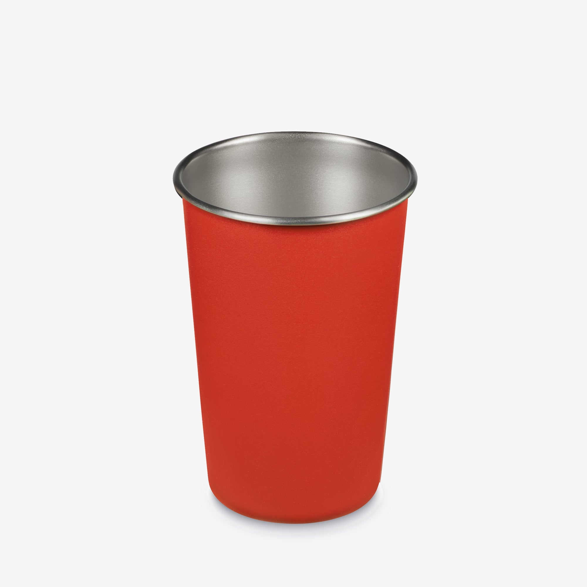 16oz Steel Pint Cup - Red