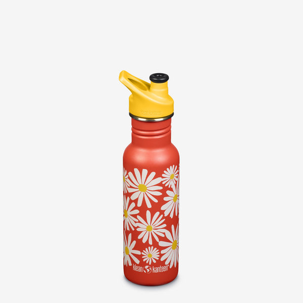 18 oz Water Bottle - Daisy design
