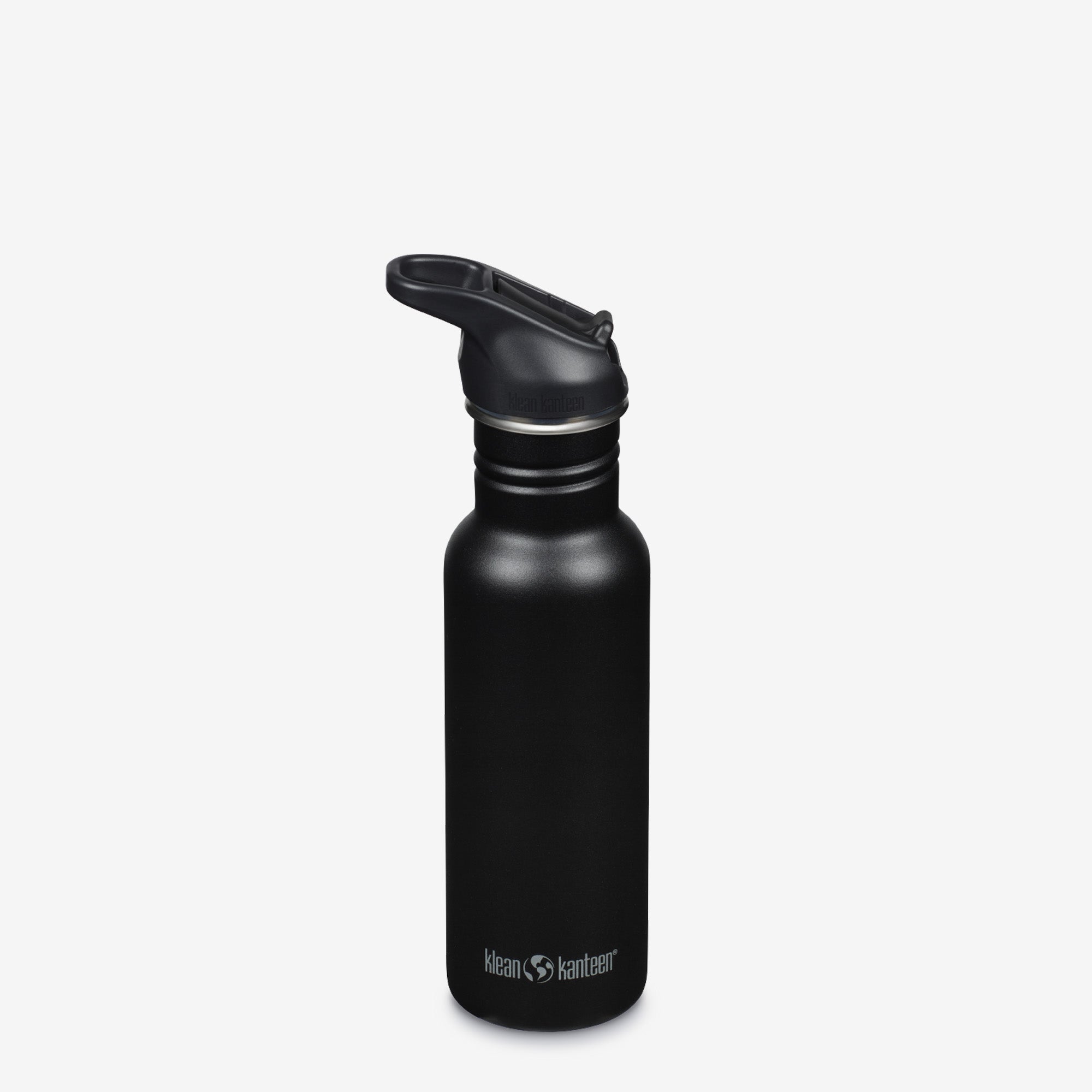 Steel Water Bottle w/ Sport Cap & Straw - Classic 18oz | Klean Kanteen