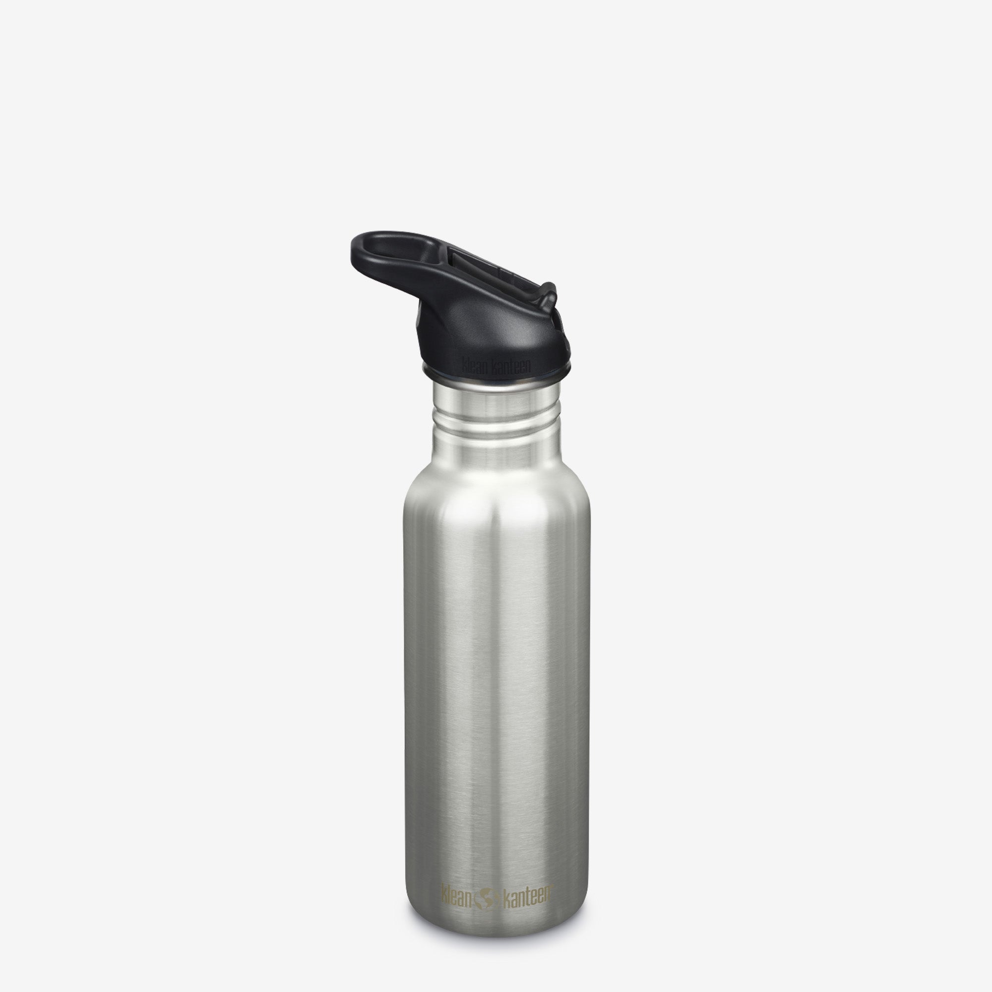 Steel Water Bottle w/ Sport Cap & Straw - Classic 18oz | Klean Kanteen