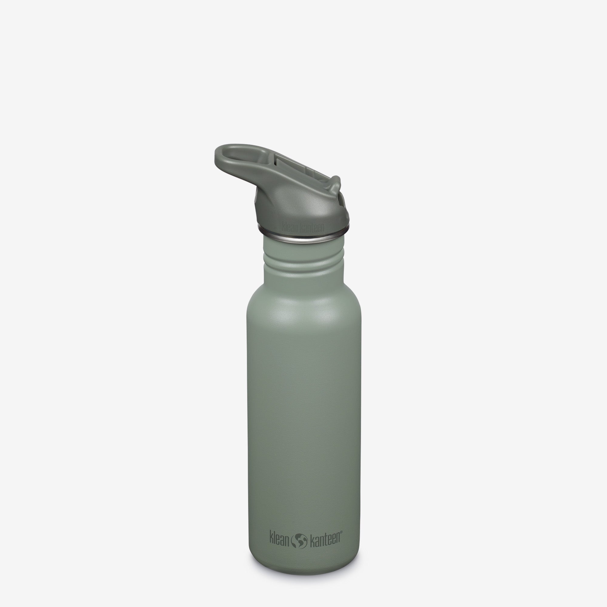Steel Water Bottle w/ Sport Cap & Straw - Classic 18oz | Klean Kanteen