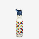18 oz Water Bottle - Retro Dot design