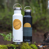 Insulated Water Bottles with Sunset and Mountain Graphics