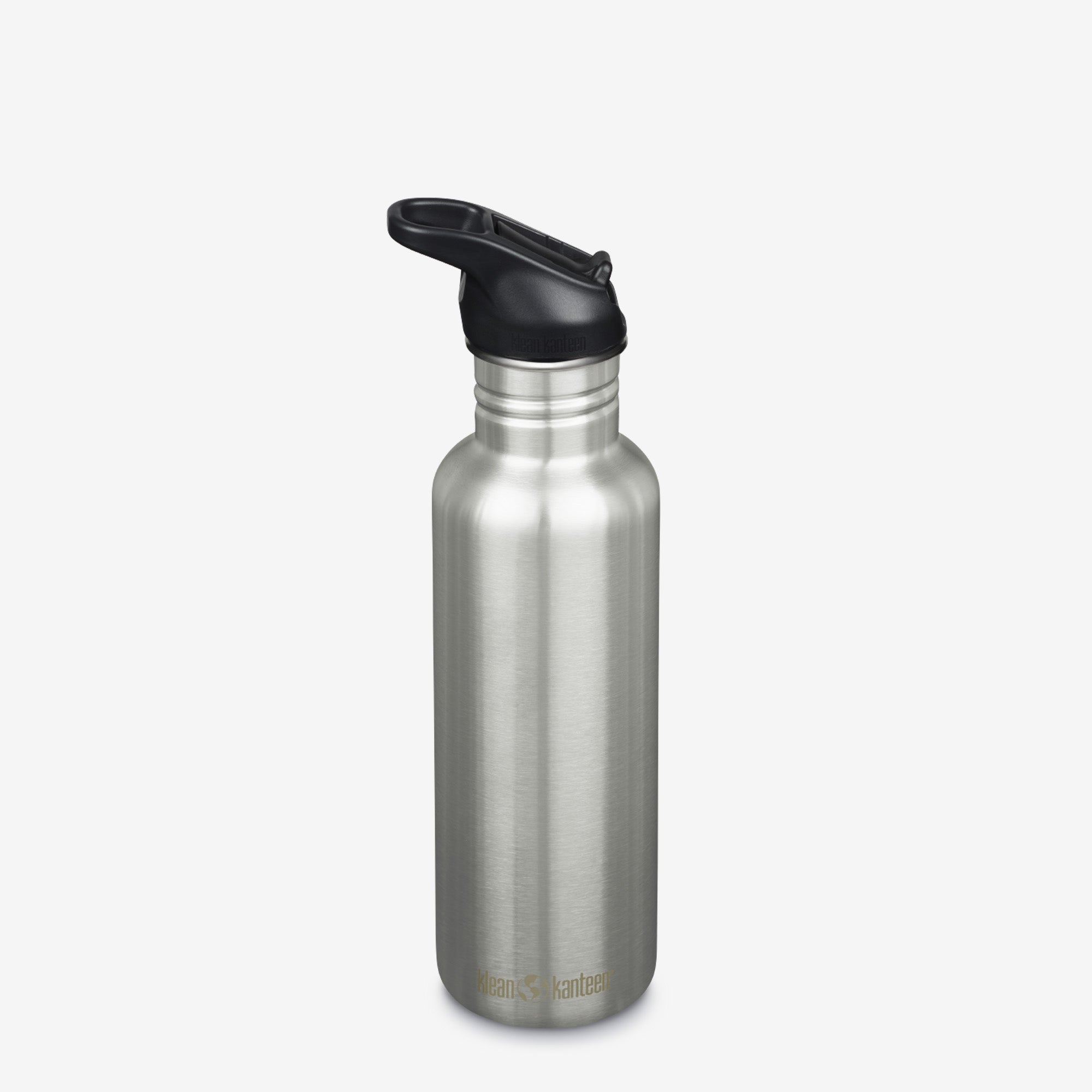 Steel Water Bottle w/ Sport Cap & Straw, 27oz Classic | Klean Kanteen
