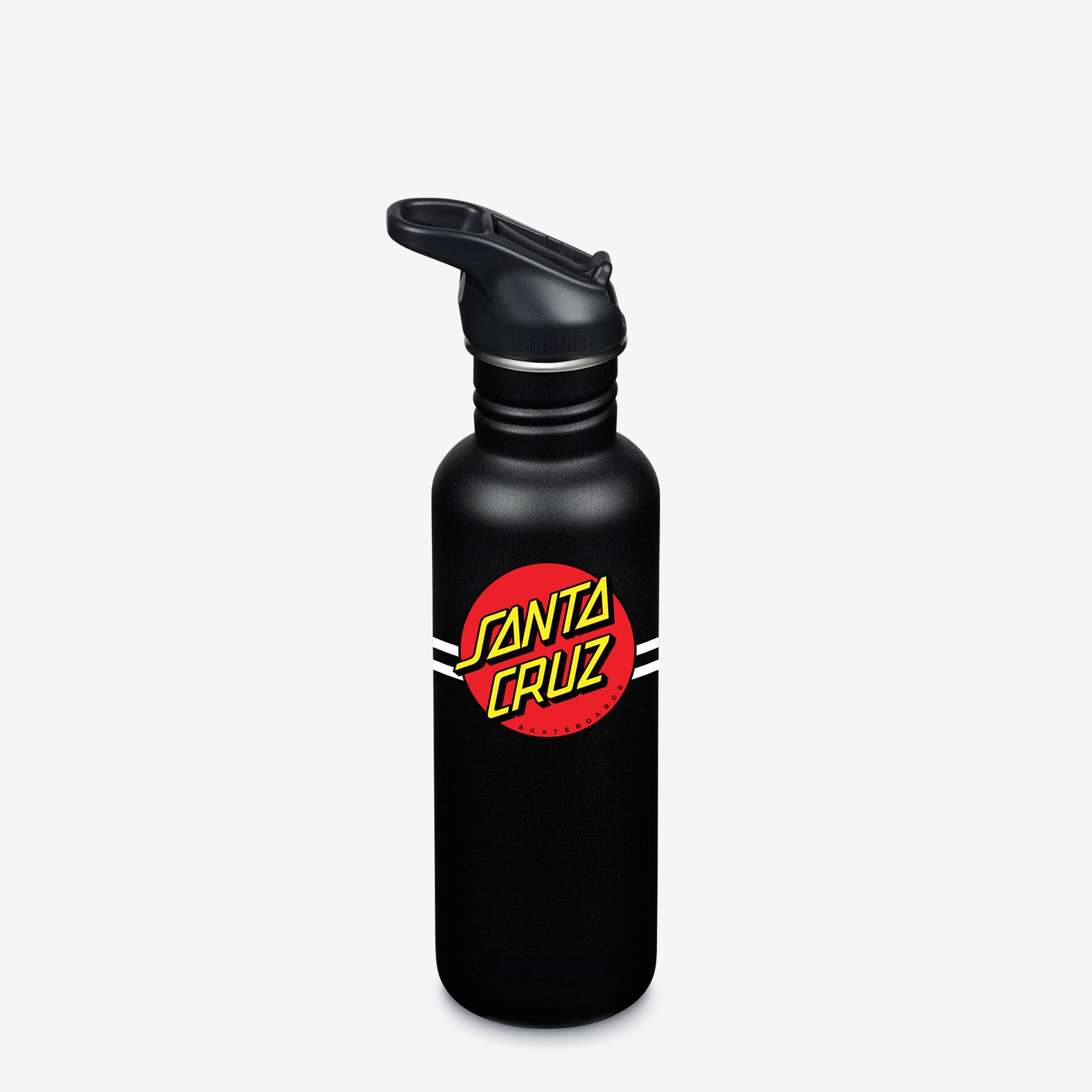 27oz Water Bottle - Black with Santa Cruz logo