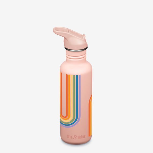 27 oz water bottle with rainbow graphic