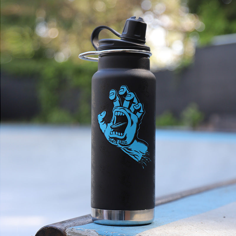 Santa Cruz Screaming Hand Water Bottle, 32oz TKWide Chug Cap