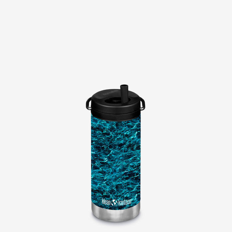 12oz Insulated Water Bottle with Straw Lid - Mossy Oak Camo - Bass