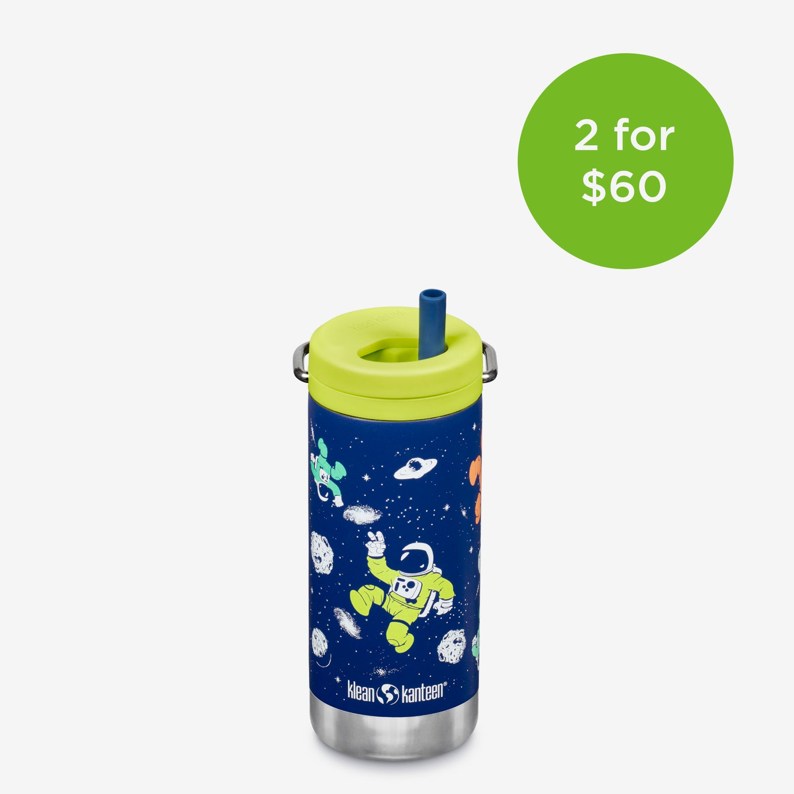 Insulated Water Bottle - TKWide 12 oz with Steel Straw | Klean Kanteen