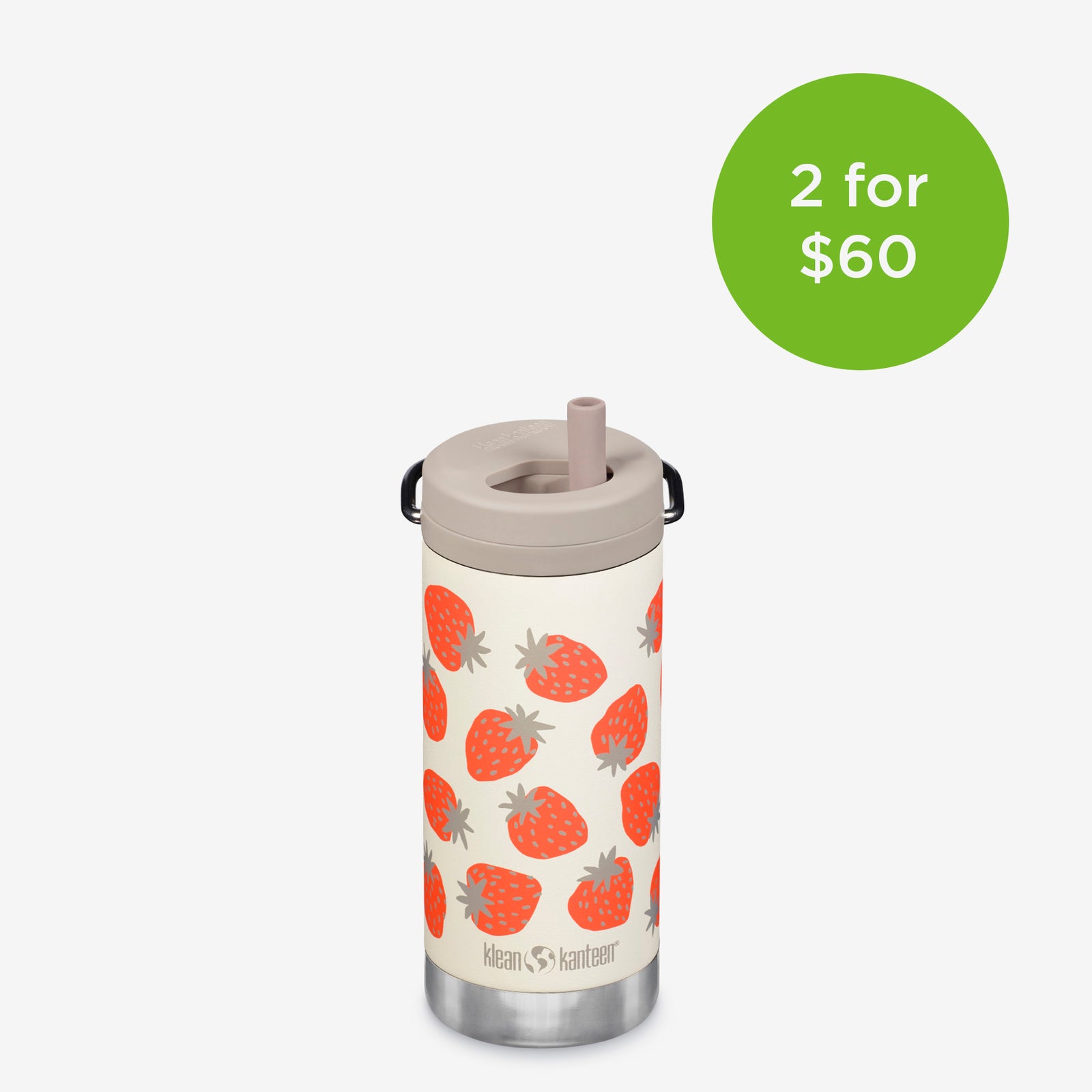 Insulated Water Bottle - TKWide 12 oz with Steel Straw | Klean Kanteen