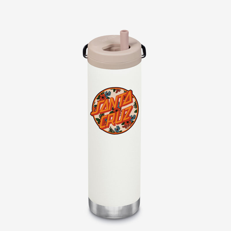 20oz Water Bottle with Santa Cruz vacation dot graphic