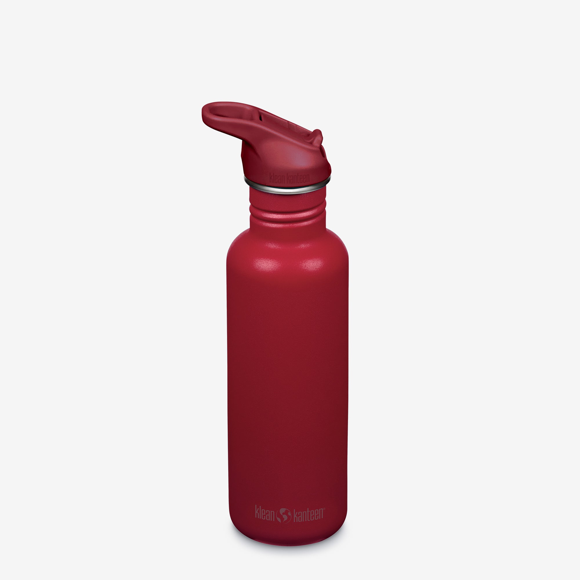 Steel Water Bottle w/ Sport Cap & Straw, 27oz Classic | Klean Kanteen