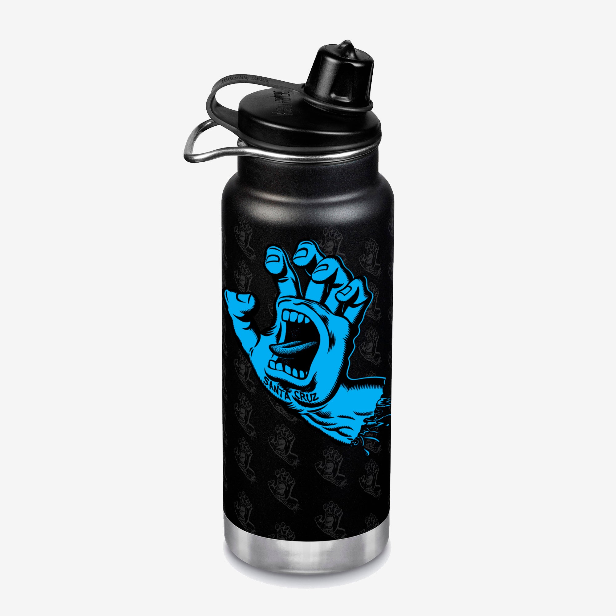 32oz Water Bottle with Sports Chug Cap - Santa Cruz Screaming Hand graphic