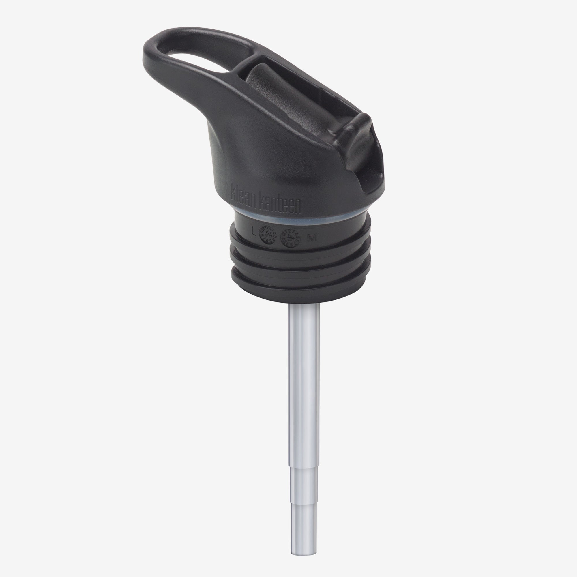 Flip Seal Sport Cap - closed with telescoping steel straw