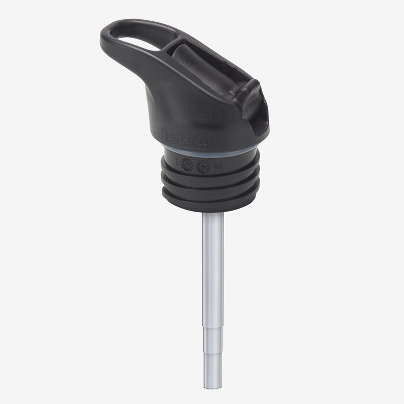 Flip Seal Sport Cap - closed with telescoping steel straw