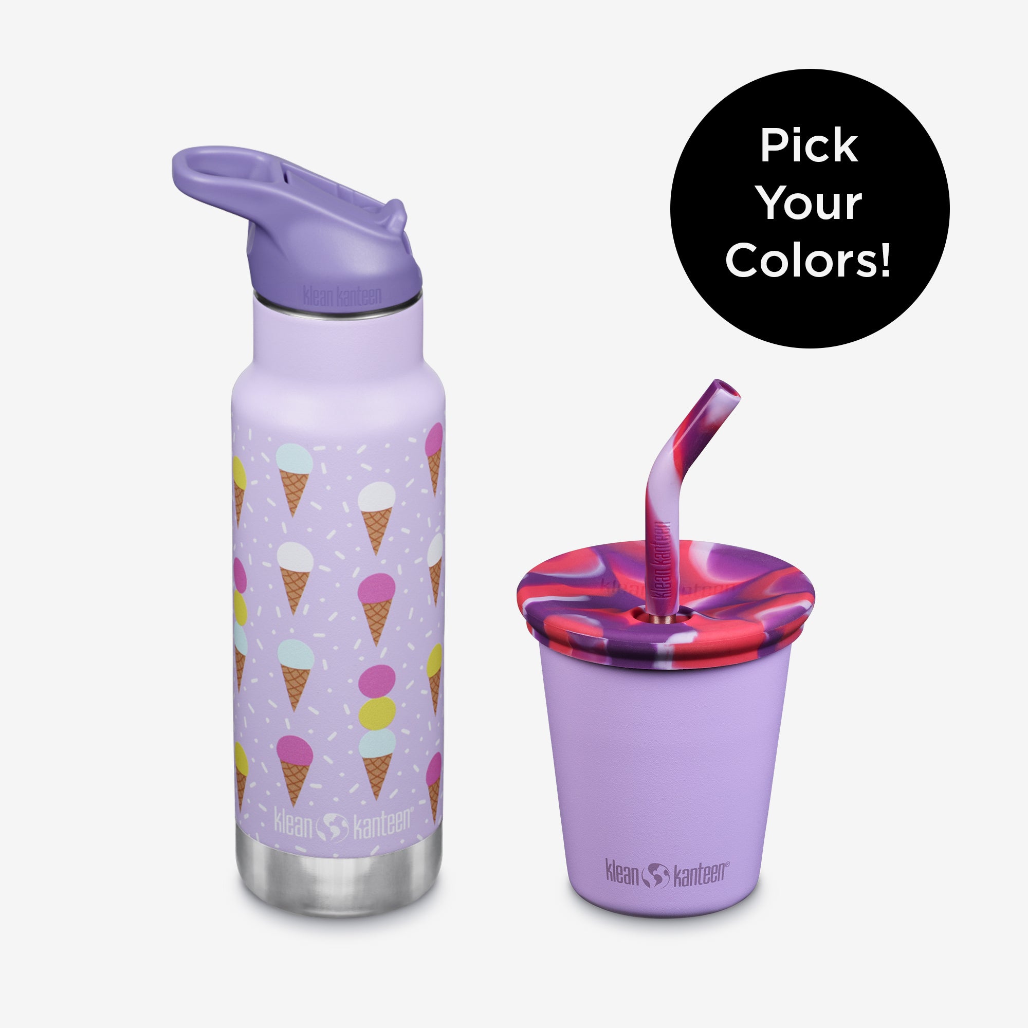 Kids' Sippy Cup and Insulated Water Bottle Set | Klean Kanteen