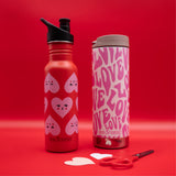 Limited Edition 18oz Classic Water Bottle with Sport Cap - Heart Faces