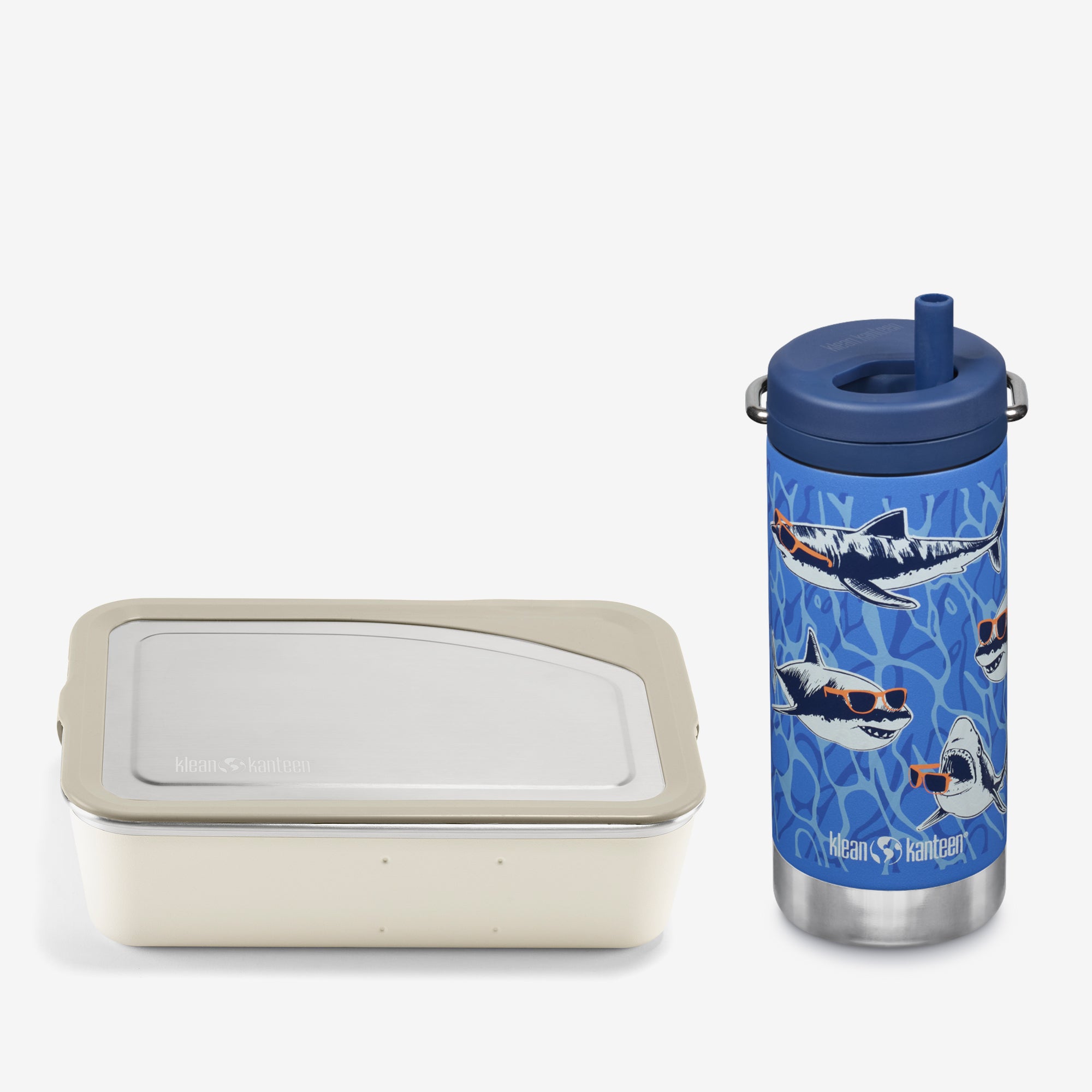 Kid's Lunch Box and Water Bottle Set, Stainless Steel | Klean Kanteen