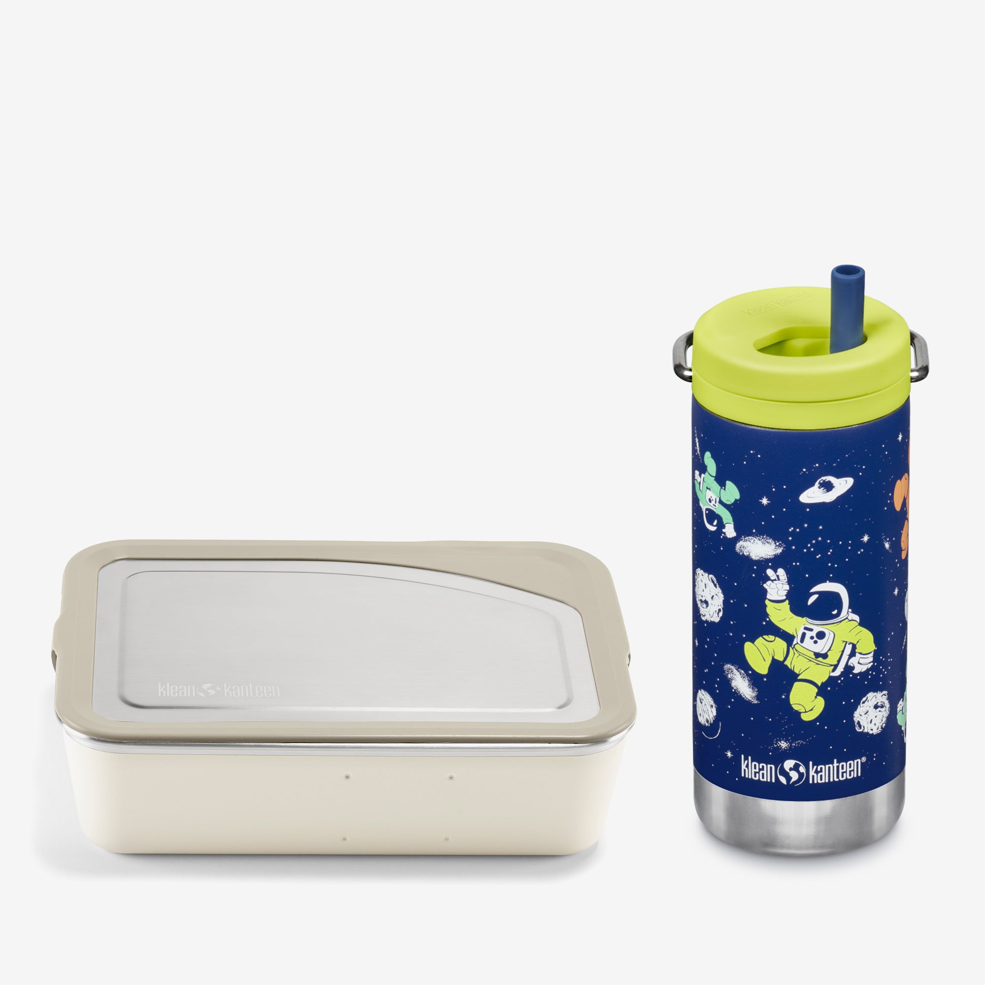 Kid's Lunch Box and Water Bottle Set, Stainless Steel | Klean Kanteen