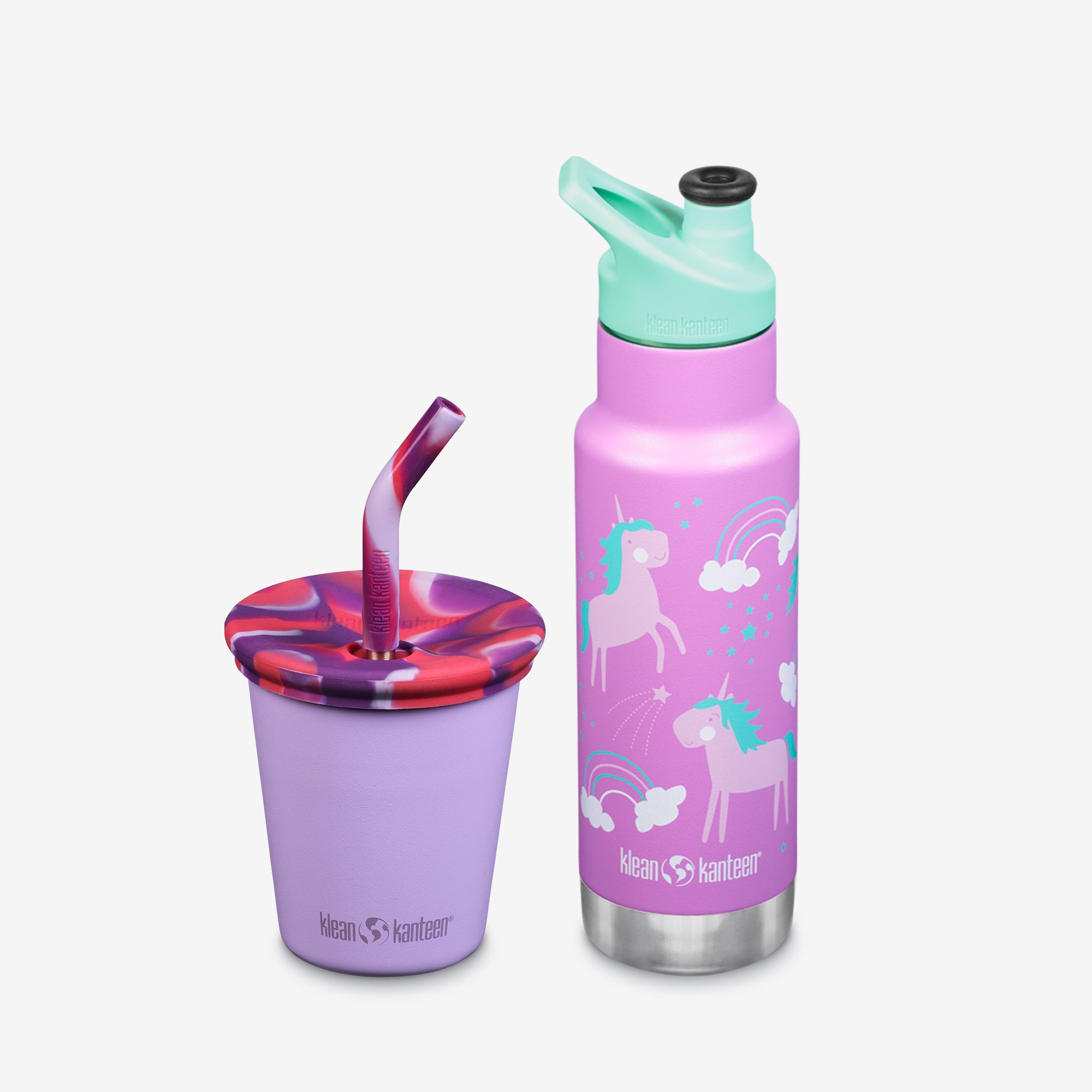 Kids' Sippy Cup and Insulated Water Bottle Set | Klean Kanteen image.