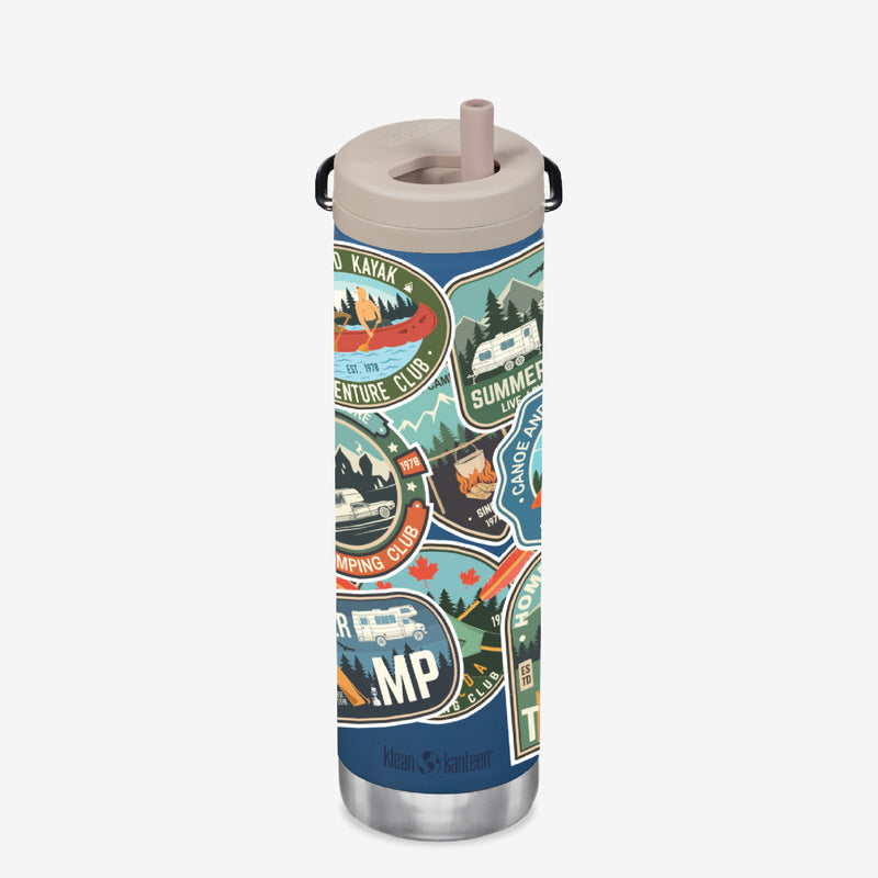 Limited Edition Camping Graphics Water Bottle 20oz Klean Kanteen